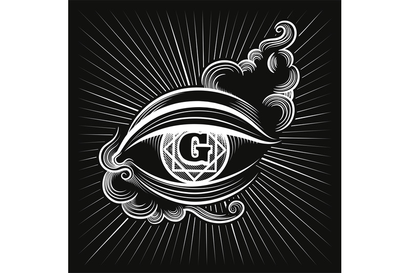 Egypt god eye icon By vectortatu | TheHungryJPEG