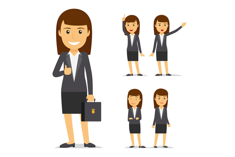 Businesswoman vector cartoon character By SmartStartStocker | TheHungryJPEG