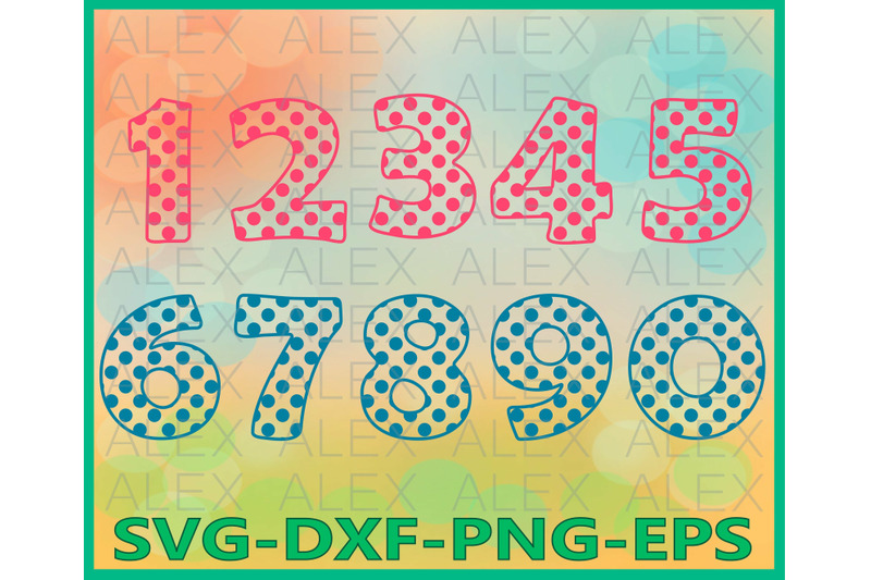 Numbers Files for Cricut By AlexSVGStudio