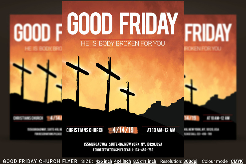 Good Friday Church Flyer Poster By Artolus Thehungryjpeg Com