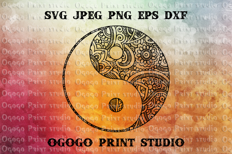 Yin Yang Svg Zentangle Svg Peace Svg Mandala Svg Cricut By Ogogo Print Thehungryjpeg Com