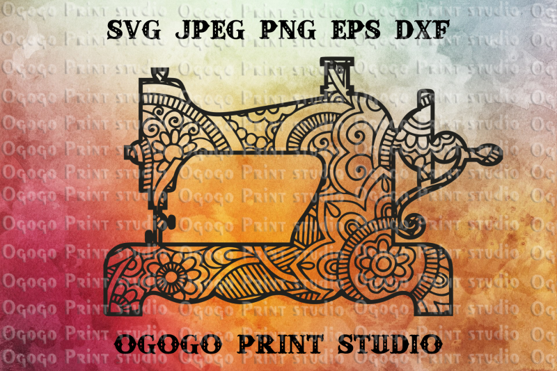 Sewing Svg Sewing Machine Svg Zentangle Svg Cricut By Ogogo Print Thehungryjpeg Com