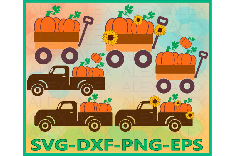 Truck Pumpkin Halloween Pumpkin Pattern By Alexsvgstudio Thehungryjpeg Com
