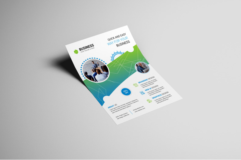 Business Flyer By Visual Valley | TheHungryJPEG