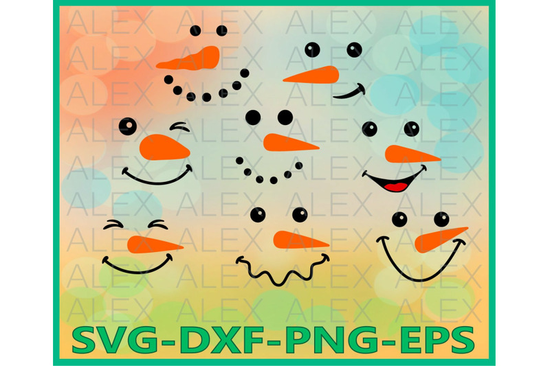 Snowman Face Christmas Snowman Clipart By Alexsvgstudio Thehungryjpeg Com