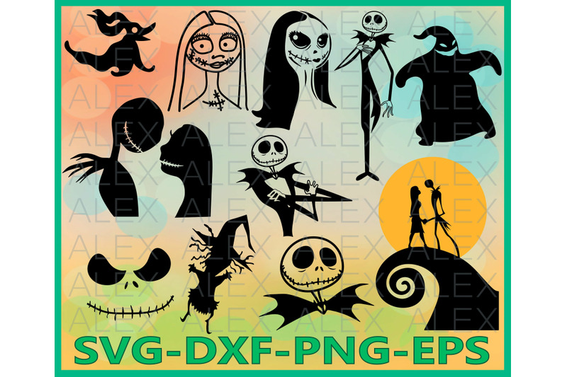 Nightmare Before Christmas Halloween Jack And Sally Clipart By Alexsvgstudio Thehungryjpeg Com