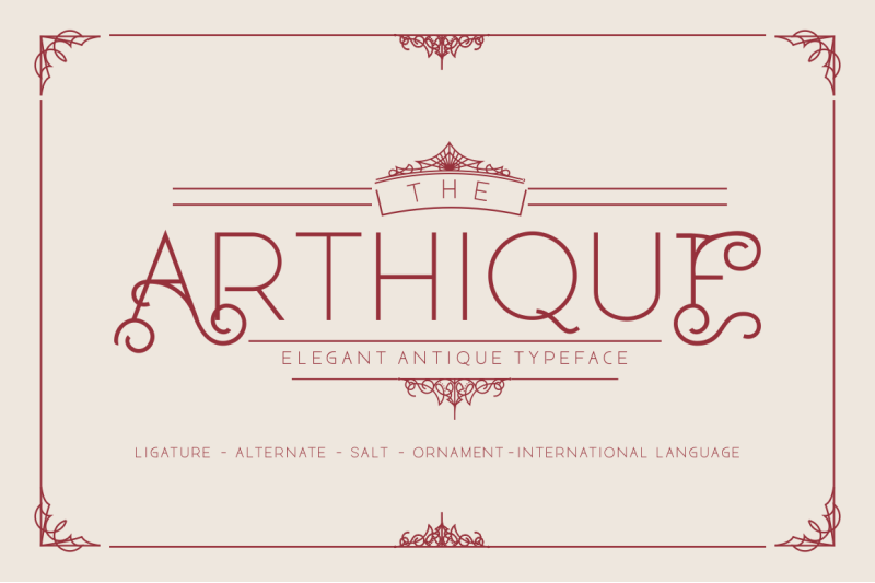Arthique Elegant Font By Sheilla Design Sore Thehungryjpeg Com