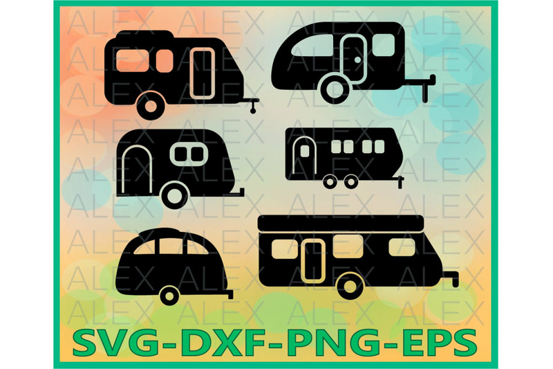 Camper Silhouette Cutting File By Alexsvgstudio Thehungryjpeg Com