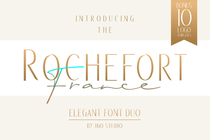 Rochefort Elegant Font Duo By 160 Studio Thehungryjpeg Com