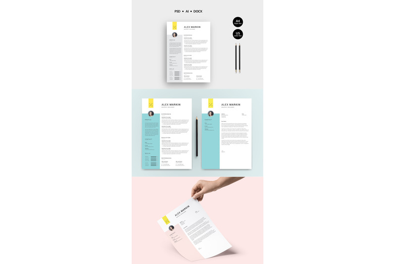 Modern Resume Template By ARTSTYLE | TheHungryJPEG