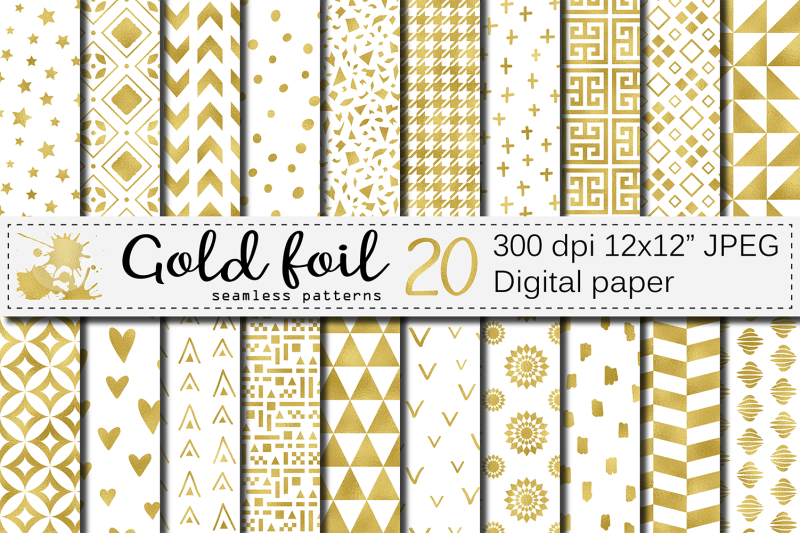 printable gold foil paper