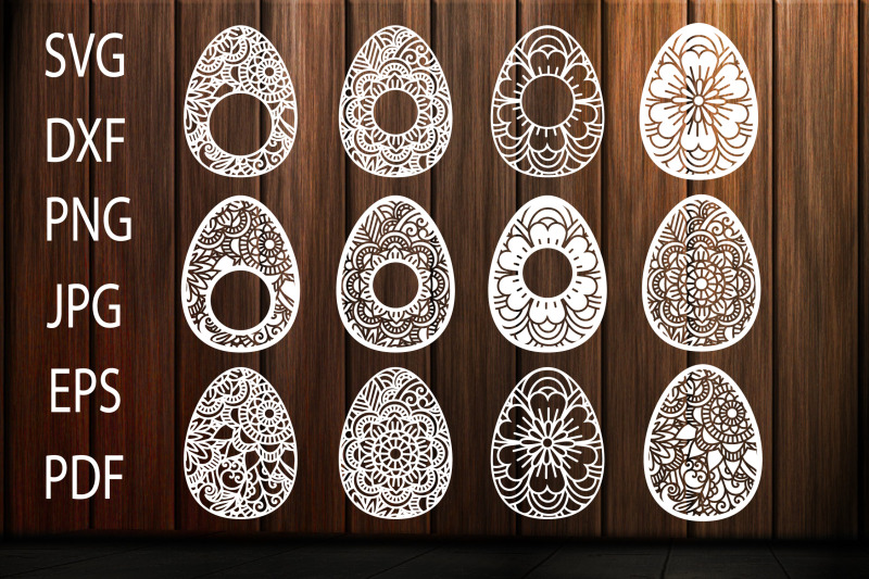 Download Easter Egg Svg Ornate Eggs Happy Easter Mandala Zentangle By Julydigitalimages Thehungryjpeg Com