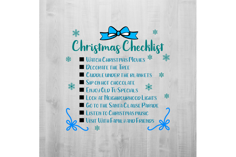 Christmas Home Decor Svg Christmas Checklist By Kayrativedigital Thehungryjpeg Com