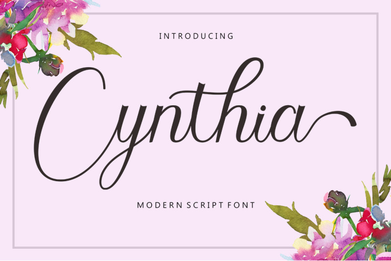 Cynthia Script By Rotterlab Studio Thehungryjpeg Com