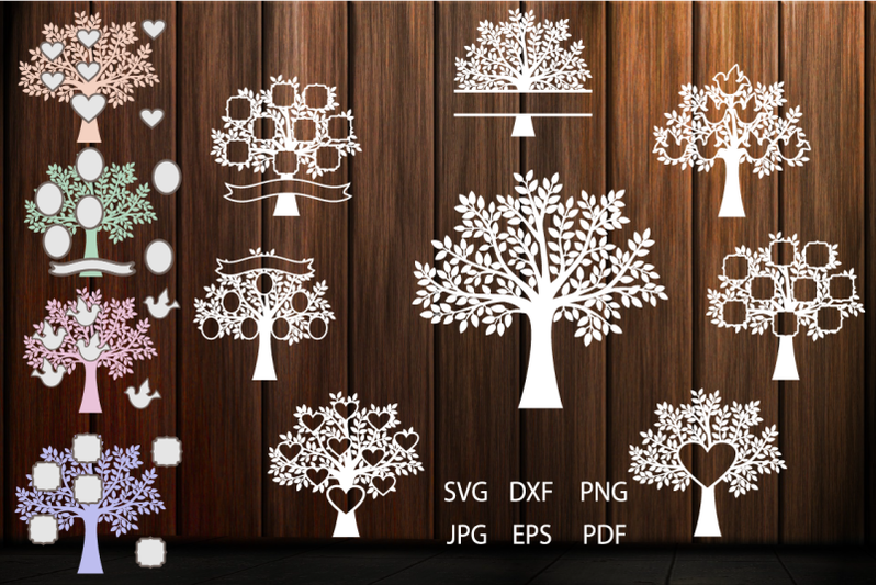 Family Tree SVG, Tree Clipart, Tree Vinyl Decal, Tree Art ...