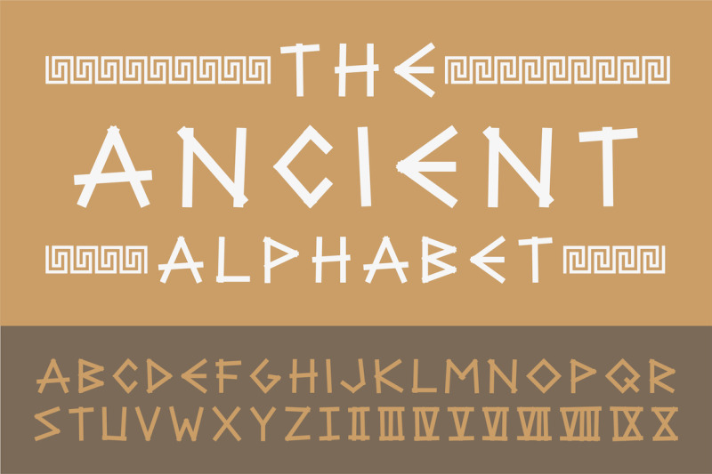 Ancient English Creative Alphabet By Expressshop Thehungryjpeg Com