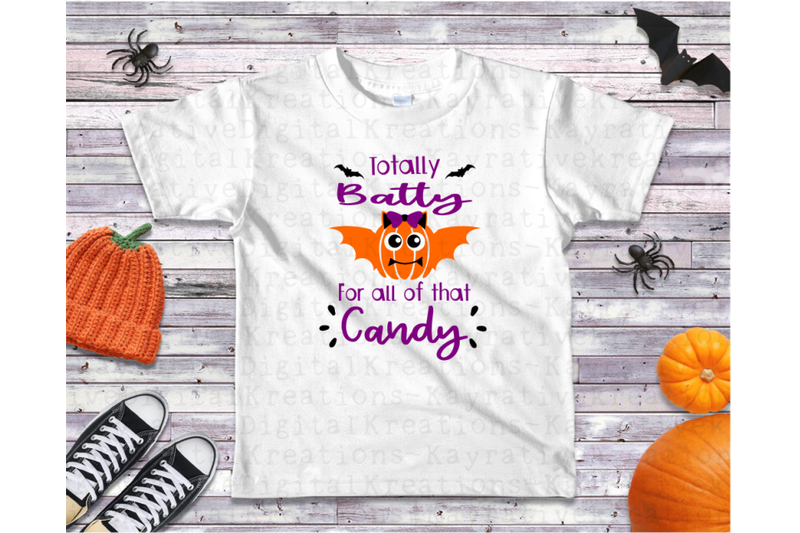 Totally Batty For Candy Svg Bat Halloween Svg By Kayrativedigital Thehungryjpeg Com