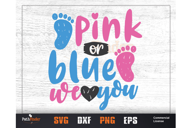 Download Pink Or Blue We Love You Svg Sibling S Day Svg By Pathfinder Thehungryjpeg Com