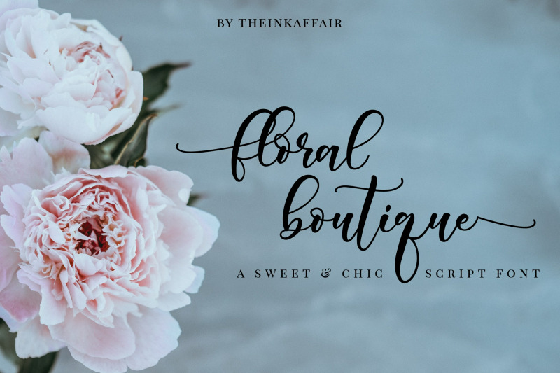 Floral Boutique Calligraphy Font By The Ink Affair Thehungryjpeg Com