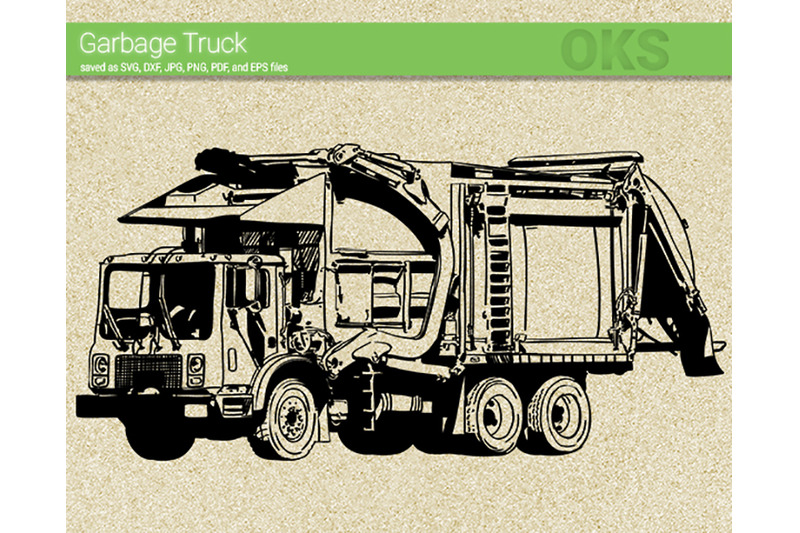 Garbage Truck Svg Svg Files Vector Clipart Cricut Download By Crafteroks Thehungryjpeg Com
