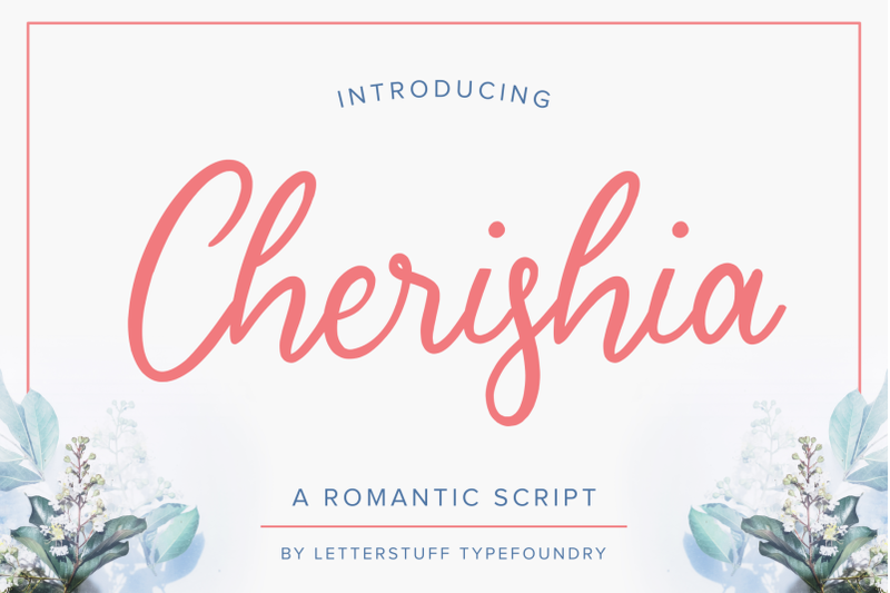 Cherishia Romantic Script By Letterstuff Typefoundry Thehungryjpeg Com