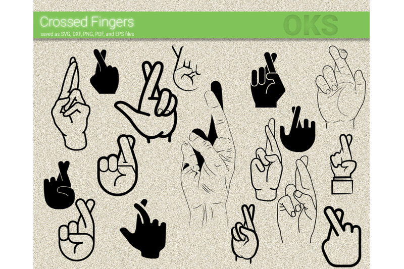 crossed fingers svg, svg files, vector, clipart, cricut, download