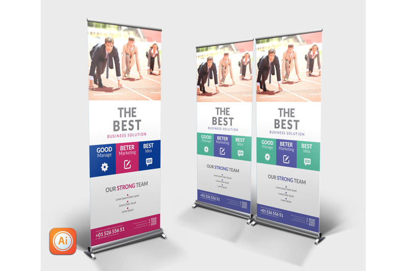 Corporate Roll up Banner By newishit | TheHungryJPEG