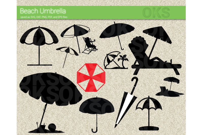 Download beach umbrella svg, svg files, vector, clipart, cricut, download By CrafterOks | TheHungryJPEG.com