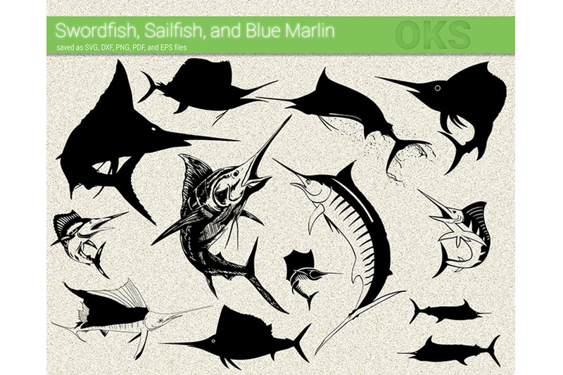 Download swordfish svg, sailfish svg files, blue marlin vector ...