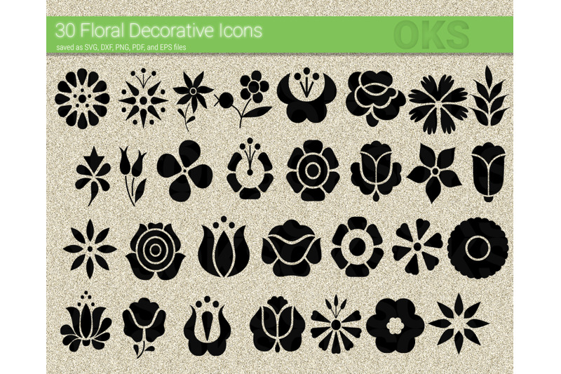 Download Floral Decorative Svg Flower Icon Svg Files Vector Clipart Cricut By Crafteroks Thehungryjpeg Com