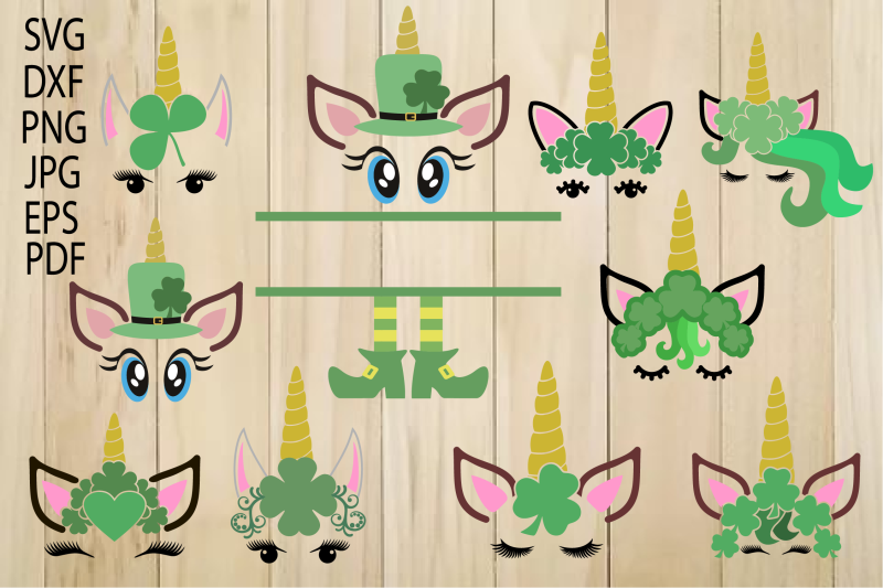 Unicorn Svg Unicorn Head Unicorn Face St Patrick S Day By Julydigitalimages Thehungryjpeg Com