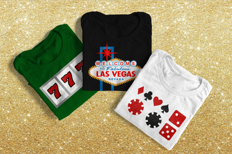 Vegas Sign And Gambling Icons Svg Png Dxf By Designed By Geeks Thehungryjpeg Com