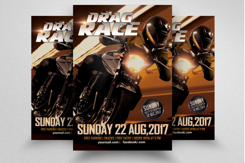 Motorcycle Racing Show Flyer By Designhub Thehungryjpeg Com