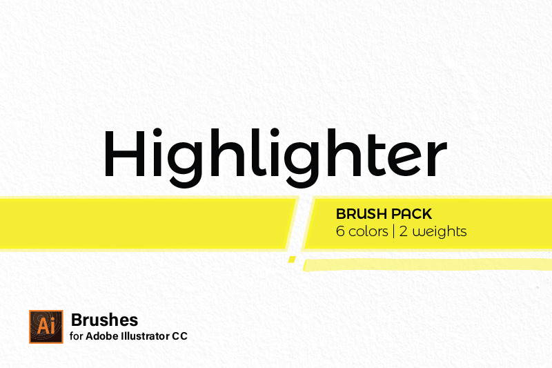 Devise Erhvervelse landmænd Illustrator Brush Pack - Highlighters | 6 colors | 2 weights By Graphic  Design Market | TheHungryJPEG