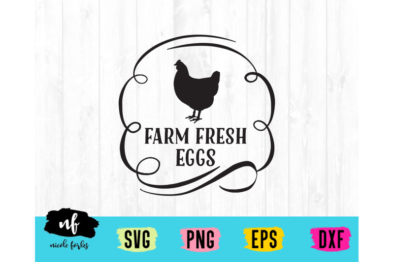 Farm Fresh Eggs By Nicole Forbes Designs | TheHungryJPEG