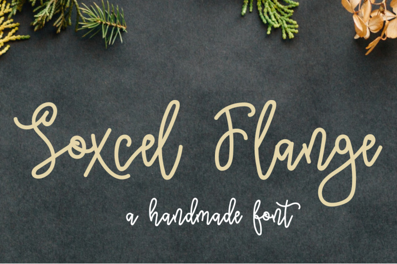 Soxcel Flange Script Font By Watercolorfloraldesigns Thehungryjpeg Com