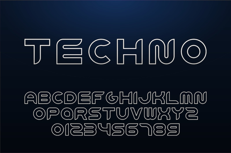 Modern Futuristic English Alphabet By Expressshop Thehungryjpeg Com