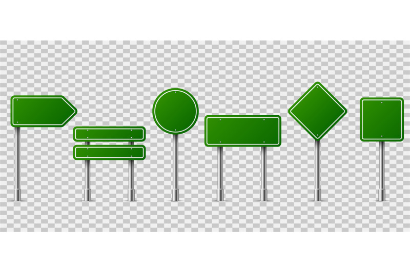 Green Traffic Signs Blank Horizontal Warning Danger Way Destination A By Yummybuum Thehungryjpeg Com
