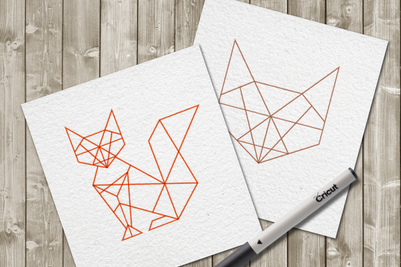 Geometric Fox Single Line Sketch For Pens Svg Png Dxf By Designed By Geeks Thehungryjpeg Com