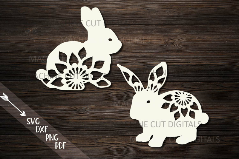 Egg Wreath With Bunny 1 Cut File Instant Download Laser Cut File SVG/DXF/PDF
