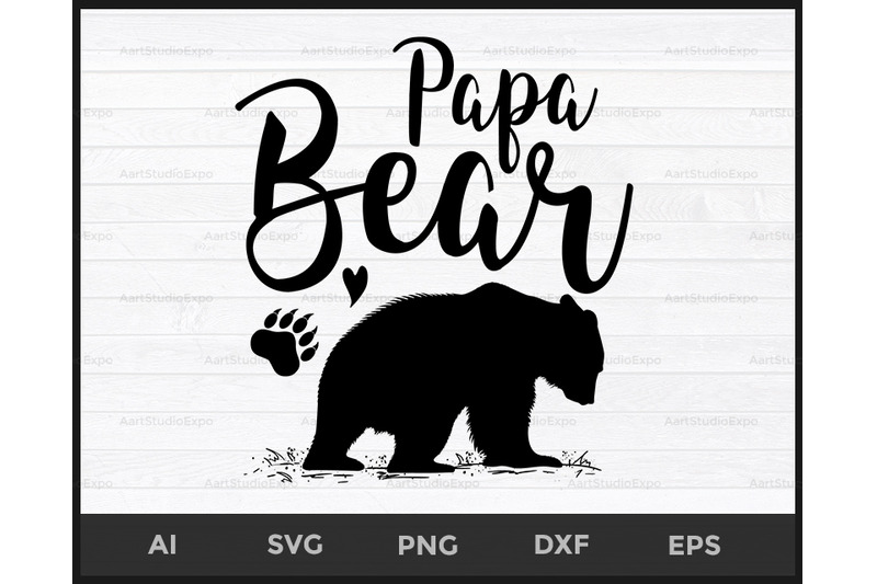 Download Papa Bear Svg Papa Bear Bear Svg Cut File Silhouette Cricut Instant By Creative Art Thehungryjpeg Com