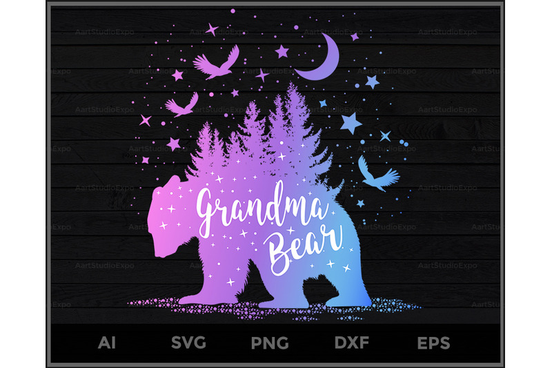 Grandma Bear Svg Files Grandma Bear Svg Bear Svg Grandma Svg Files By Creative Art Thehungryjpeg Com
