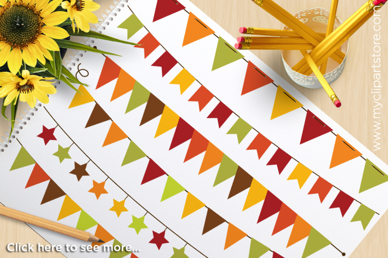 Download Free Autumn  Fall Bunting Vector Clipart Crafter File