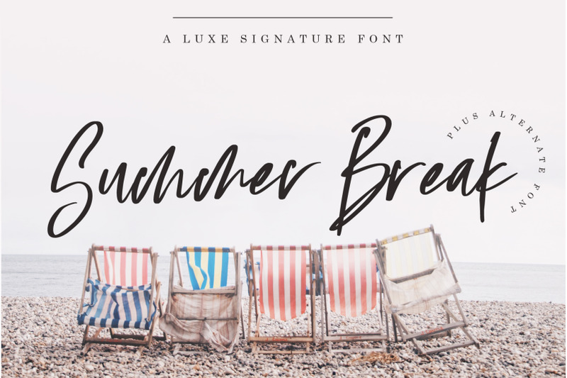 Summer Break Font By Flycatcher Design Thehungryjpeg Com