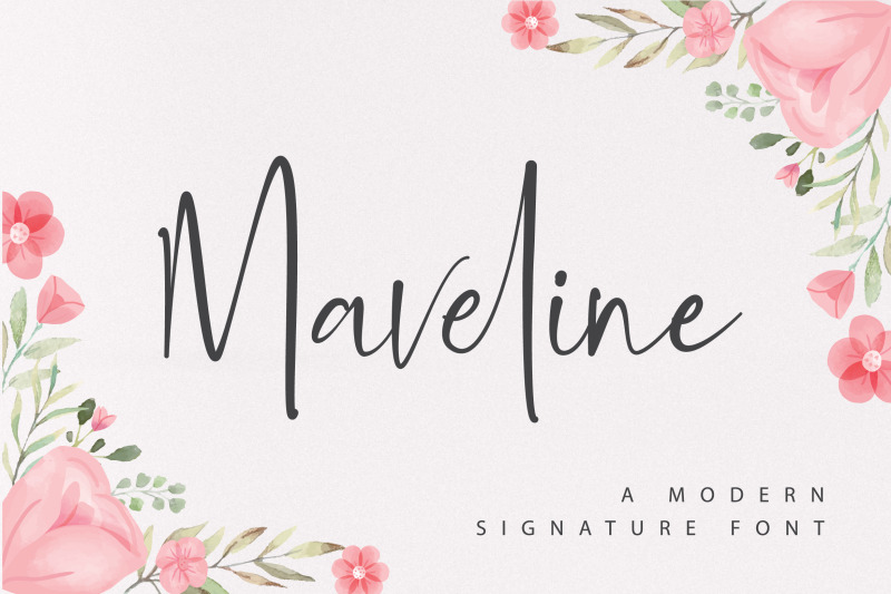Maveline A Modern Signature Font By Sant Thehungryjpeg Com
