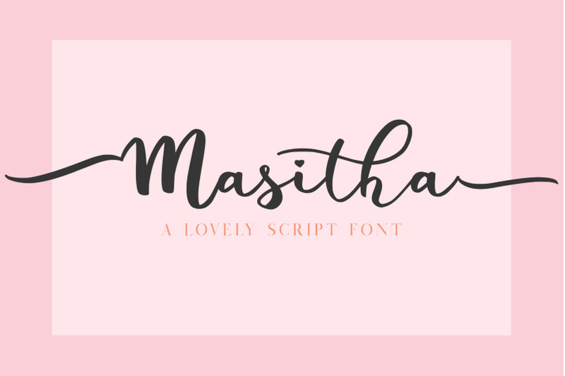 Masitha A Lovely Script Font By Craft Supply Co Thehungryjpeg Com