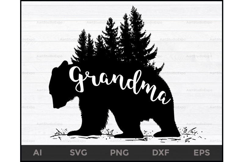 Download Kits Craft Supplies Tools Grandma Bear Svg Silhouette Grandma Cut File Mothers Day Design Parents Clipart Grandmother Cricut Digital File Grammy Bear Svg