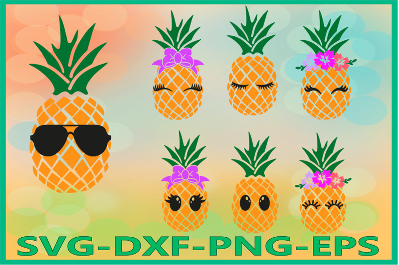 Download Pineapple Face Svg Pineapples Svg Pineapple Svg Summer By Alexsvgstudio Thehungryjpeg Com