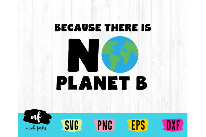 No Planet B Earth Day SVG Cut File By Nicole Forbes Designs | TheHungryJPEG