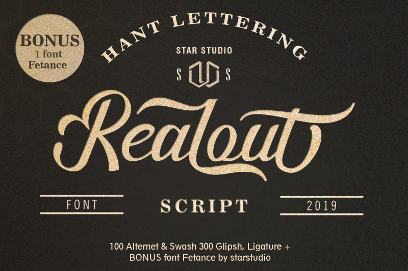 Realout Script Font Bonus By Star Studio Thehungryjpeg Com
